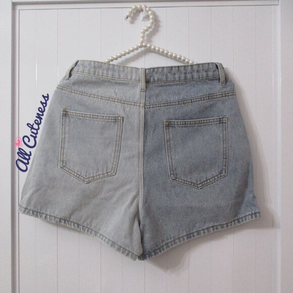Cloud Ten Color Block Denim Jean Shorts Size M - Picture 5 of 6